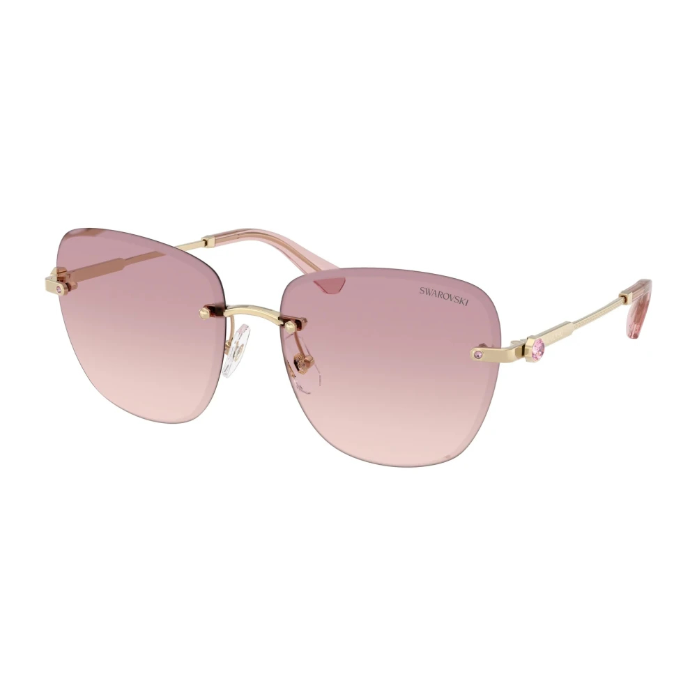 Swarovski Damen Gold Sk7043 401368 Sonnenbrillen Metall Braun Quadratisch Normal Nuanciert - Bild 3