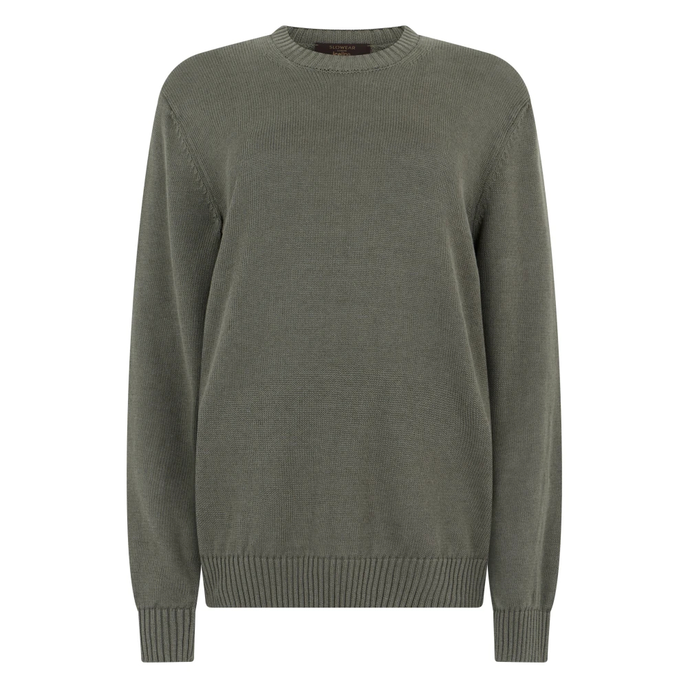 Slowear Herren Grün - Rundhals-Strickpullover - Knitwear - 2XL