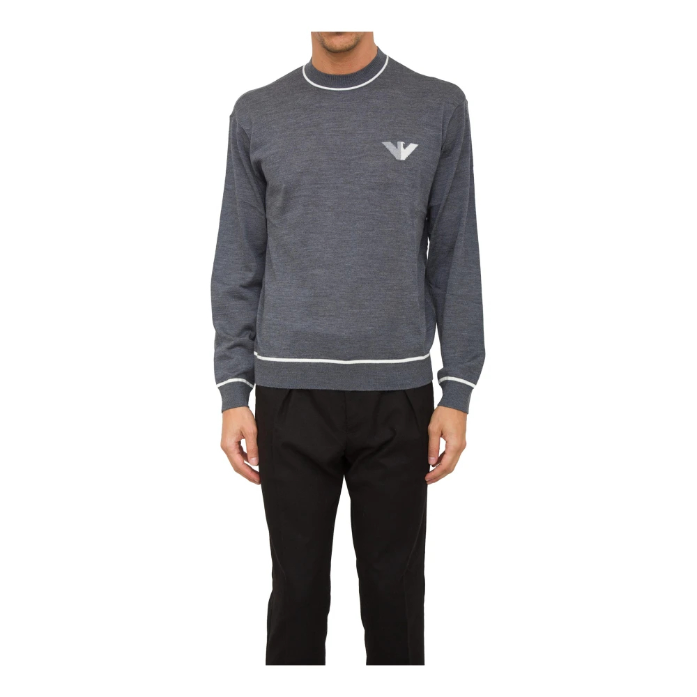Emporio Armani Herren Grau - Er Strickpullover - Knitwear - S