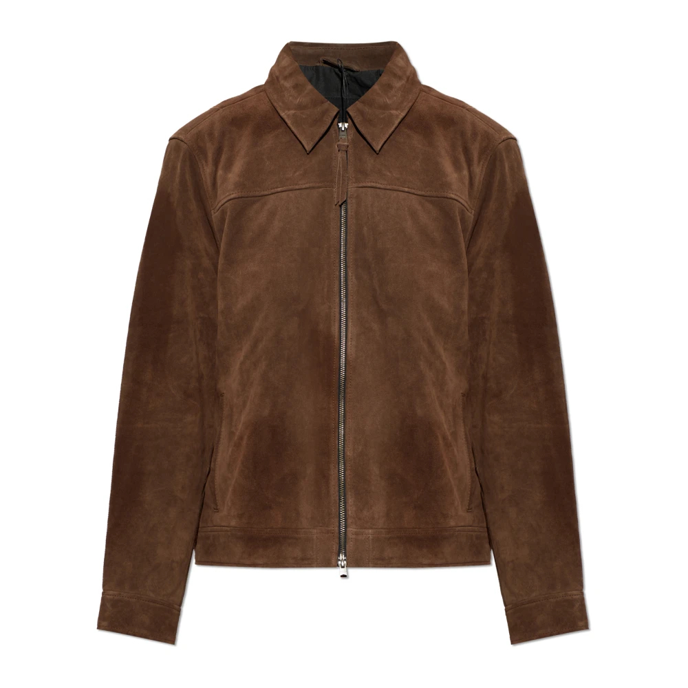 Allsaints Herren Braun Men's Rhone Suede Jacket Size L - Bild 4
