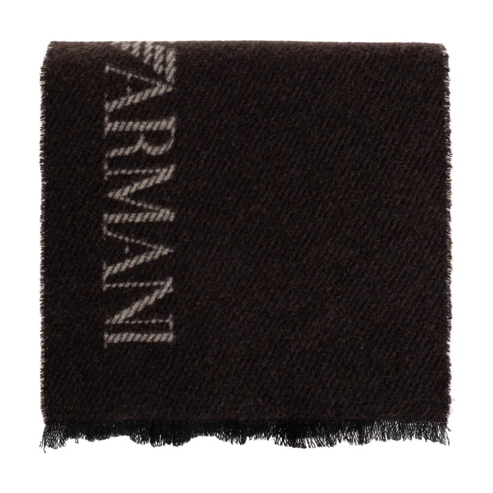 Emporio Armani Herren Braun - Logo Schal - Accessories - One Size