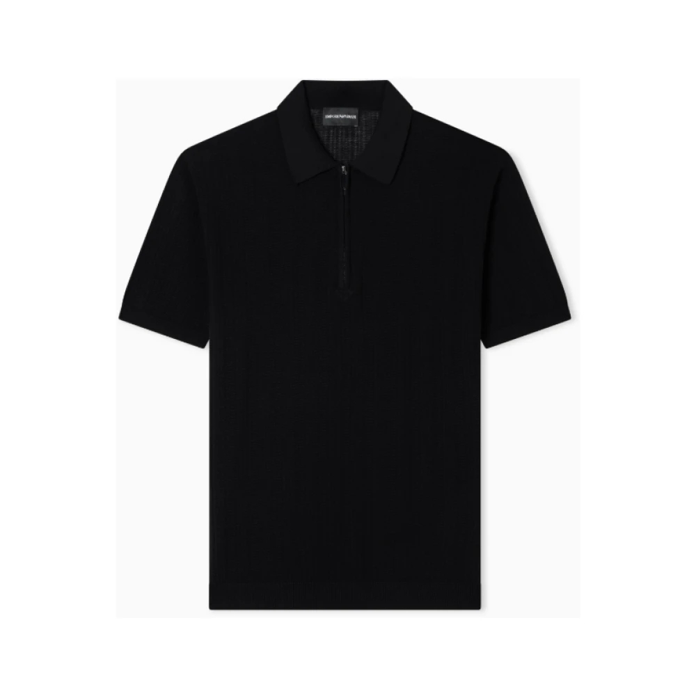 Emporio Armani Herren Schwarz - Polo-Rollkragenpullover - Tops - K - S