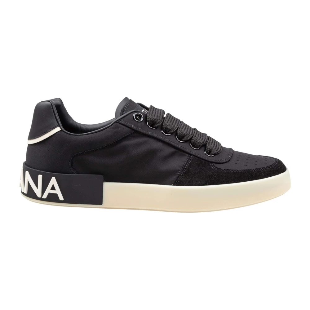 Dolce & Gabbana Herren Schwarz - Portofino Sneakers - Shoes - K -41 Eu
