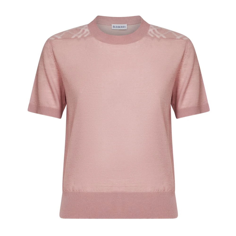 Burberry - Rundhals-Strickpullover - Knitwear - Damen - Rosa - L