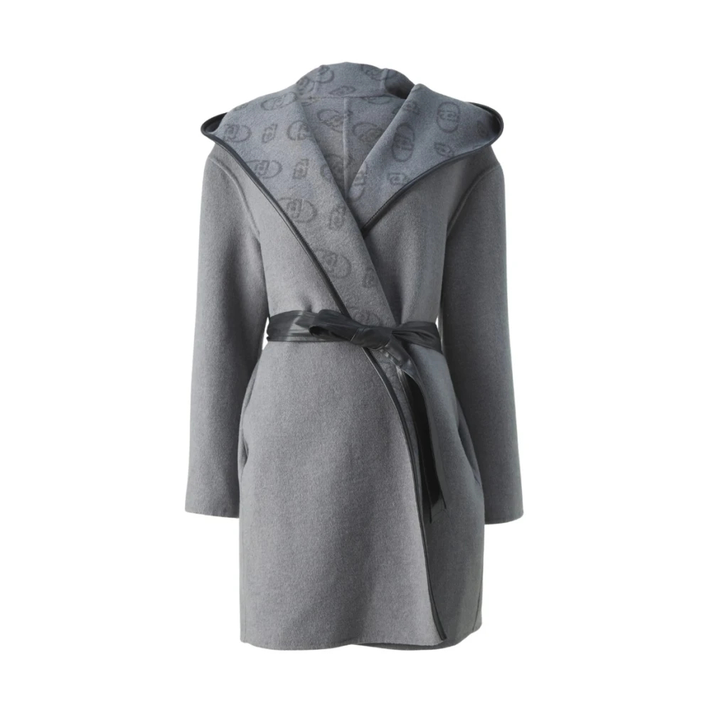 Liu Jo Damen Grau - Basic Wollmischungsmantel - Coats - L