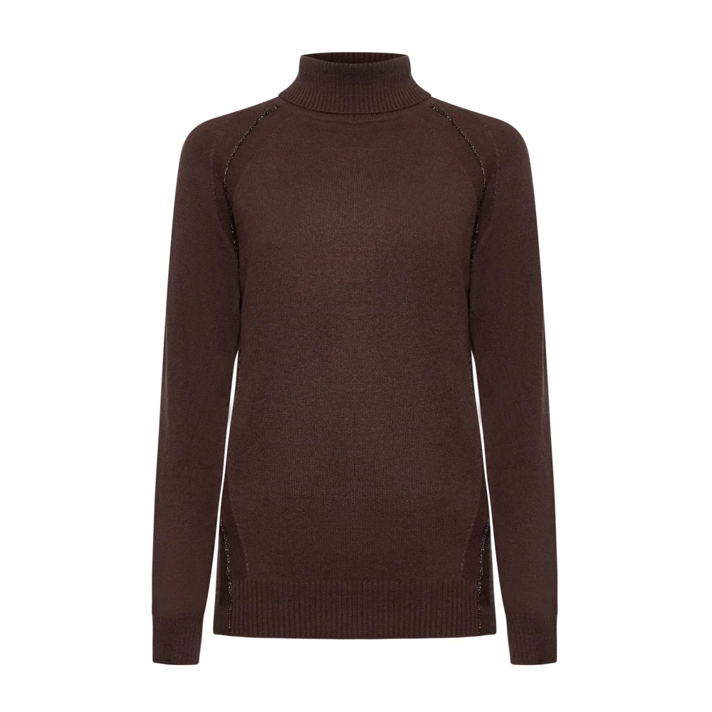 Silvian Heach Damen Braun - Essential Rollkragenpullover - Knitwear - 2XS