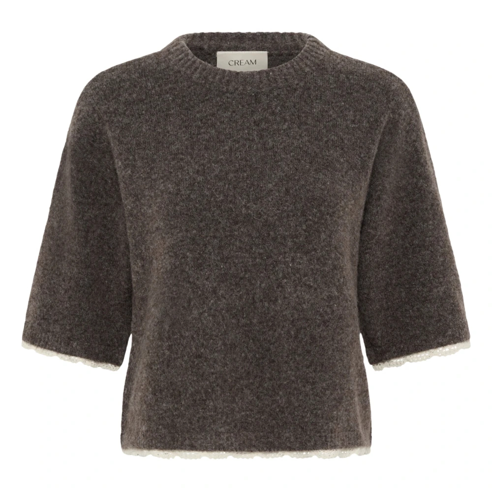 VAN GRAAF Cream Damen Schlamm Strickpullover Crkibana Braun, Groß - Bild 4