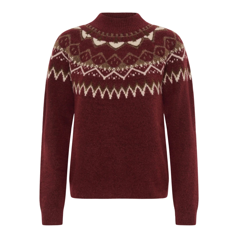 VAN GRAAF Cream Damen Bordeaux Strickpullover Crcherrie Rot, Extra Groß - Bild 3
