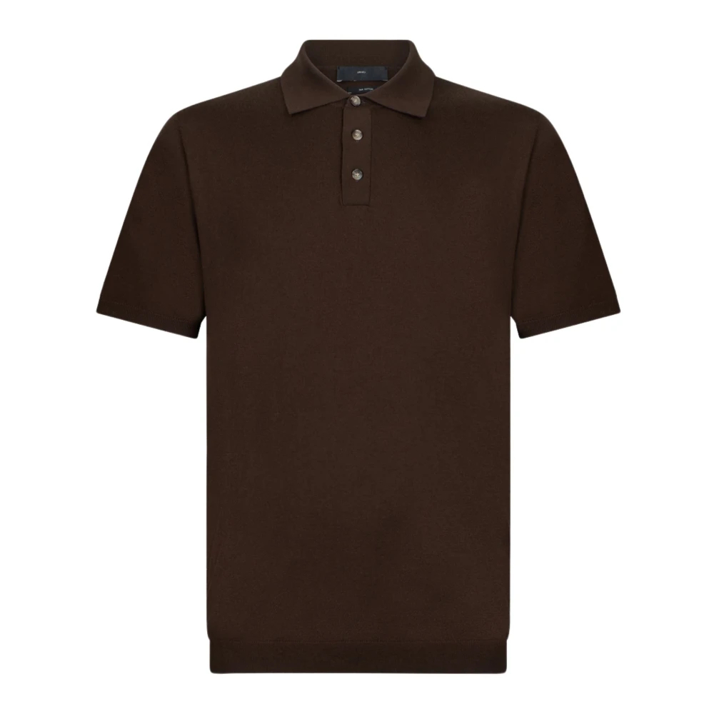 Liu Jo Herren Braun - Seidenmischung Strick-Poloshirt - Tops - Xl
