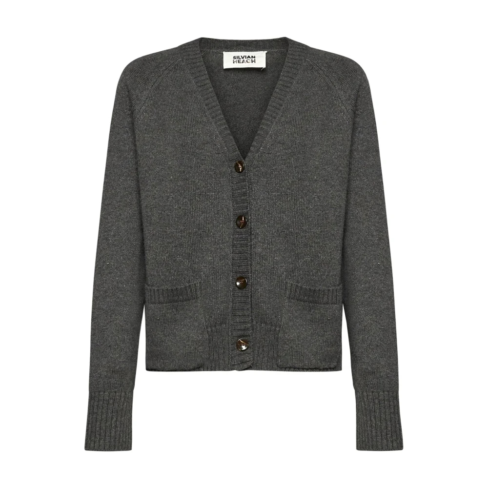 Silvian Heach Damen Grau - Strickjacke Mit Schildkrötenknöpfen - Knitwear - Xs