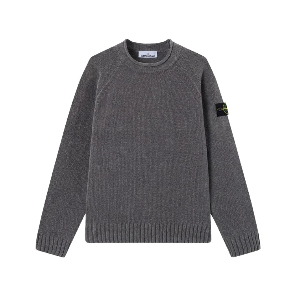 Stone Island - Pullover Mit Rundhalsausschnitt - Knitwear - Herren - Grau - M