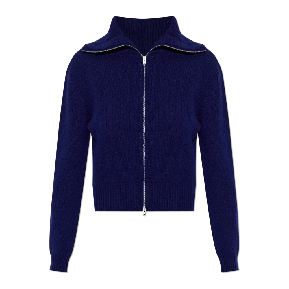 Jil Sander Damen Blau - Cardigan Mit Breitem Kragen - Knitwear - Xl