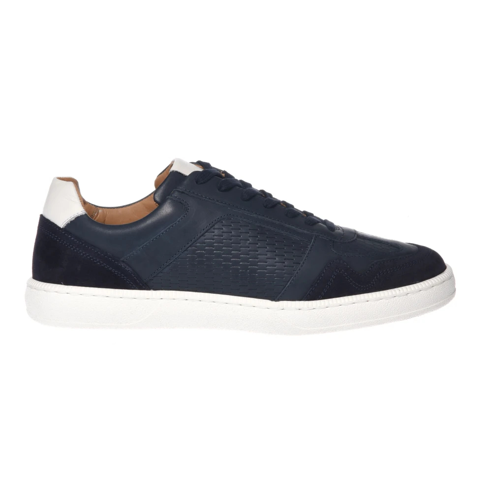 Baldinini Herren Blau - Perforated Leather Sneaker - Shoes - 45 Eu