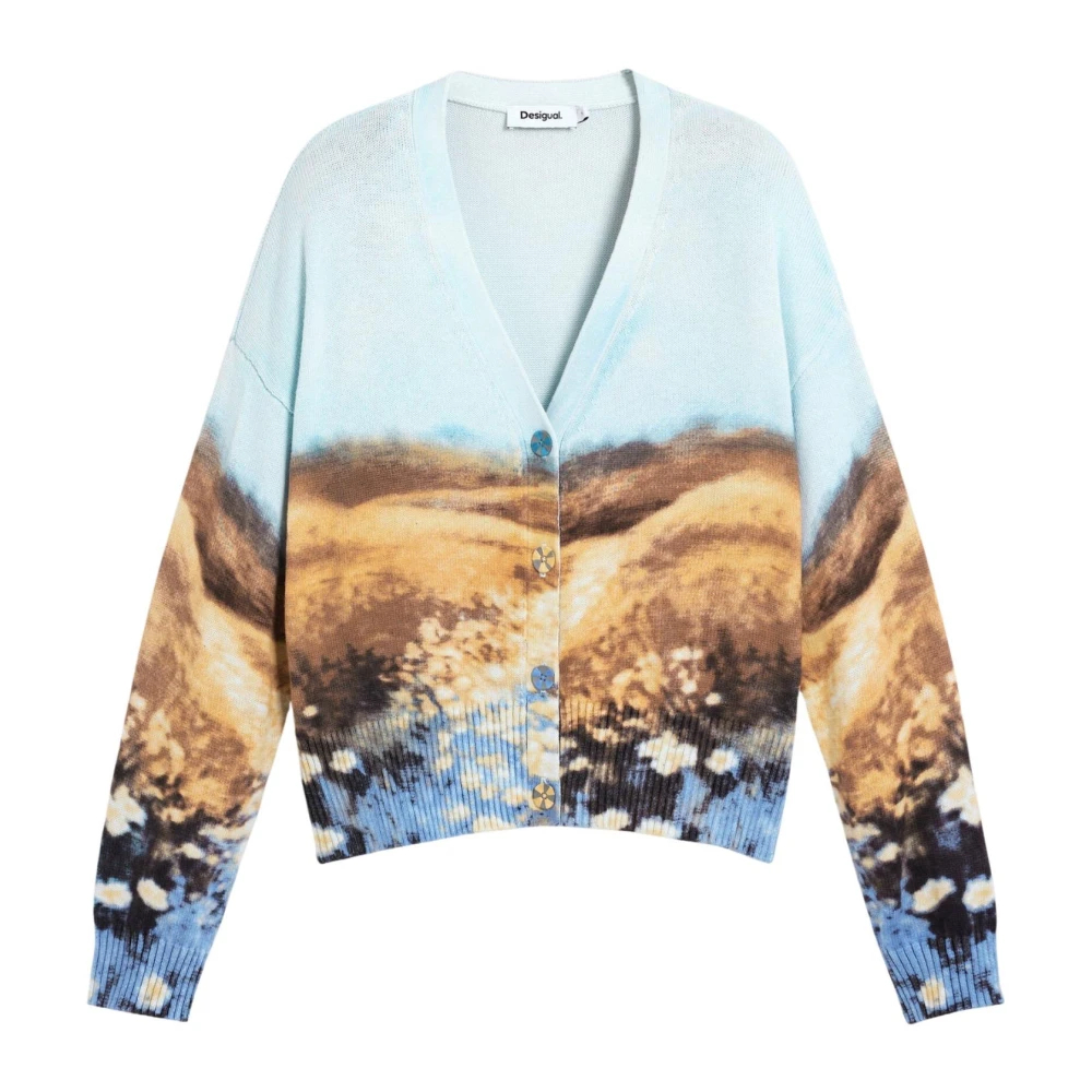 Desigual - Landscape Cardigan Sweater - Knitwear - Damen - Mehrfarbig - S - Bild 6