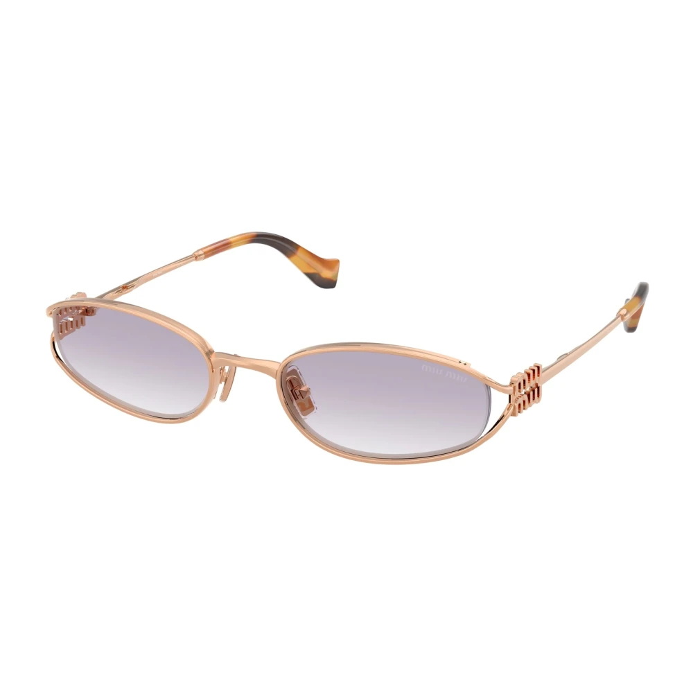 Miu Miu Damen Grau Mu C51s Zvf04o Sonnenbrillen Metall Gold Geometrisch Normal Nuanciert - Bild 5