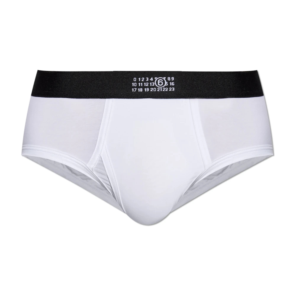 Mm6 Maison Margiela Herren Weiß - Logo Briefs - Underwear - Xl