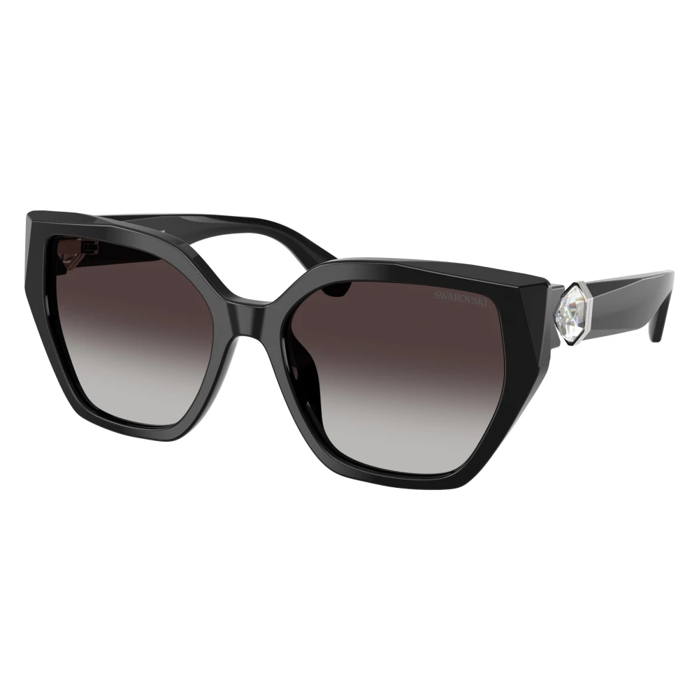 Swarovski Damen Schwarz Sk6044u 10018G Sonnenbrillen Acetat Grau Geometrisch Normal Schattiert - Bild 3
