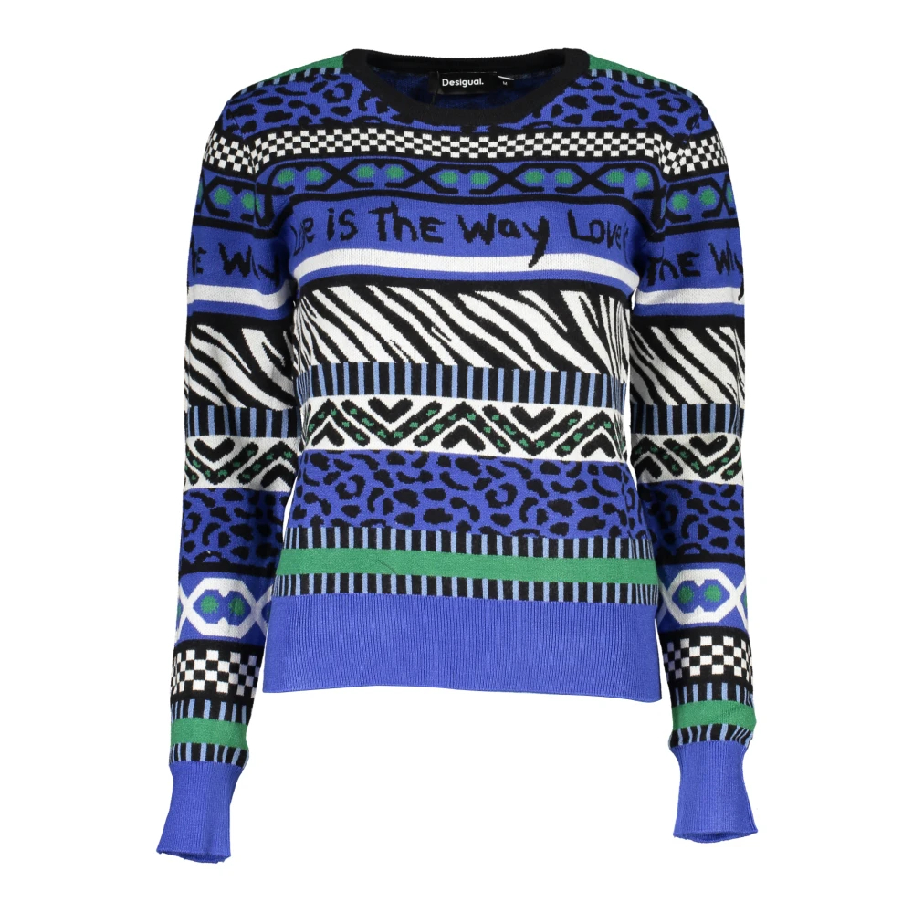 Desigual Damen Multicolor - Langärmliger Pullover - Knitwear - Mehrfarbig - L