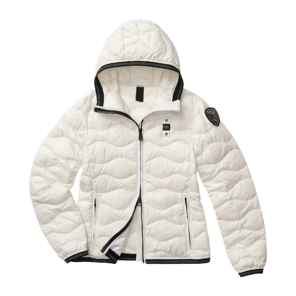 Blauer Damen Weiß - Piumino Onda - Jackets - S