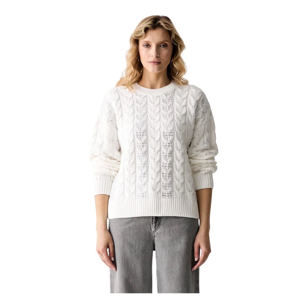 Guess , Damen, Strickwaren, Weiß, S - Bild 4