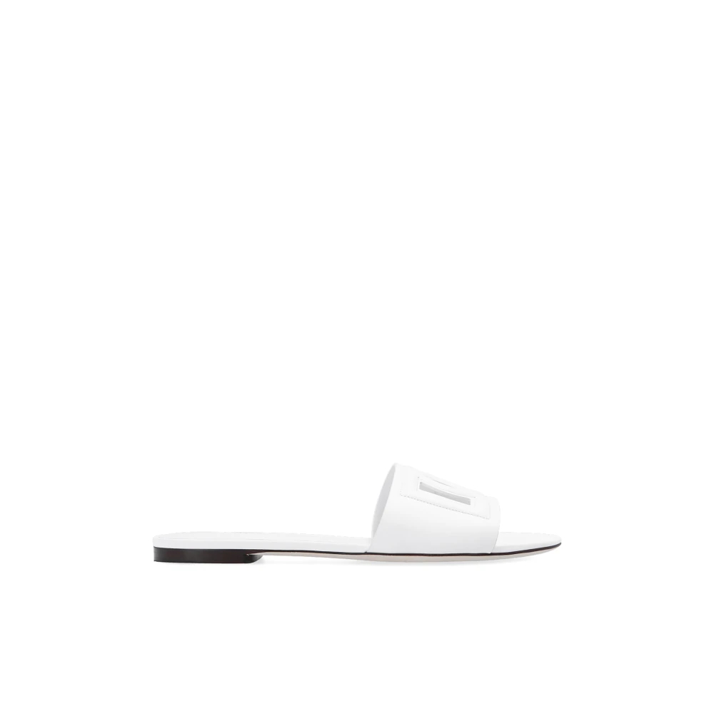 Dolce & Gabbana Damen Weiß - Logo Slide - Shoes - 37 1/2 Eu