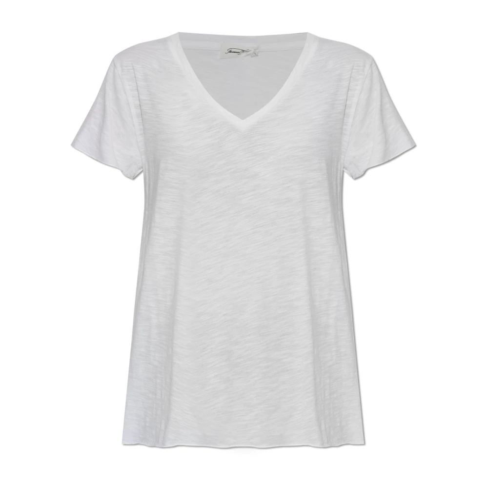 American Vintage Damen Weiß - Jacksonville V-Neck T-Shirt - Tops - Xs
