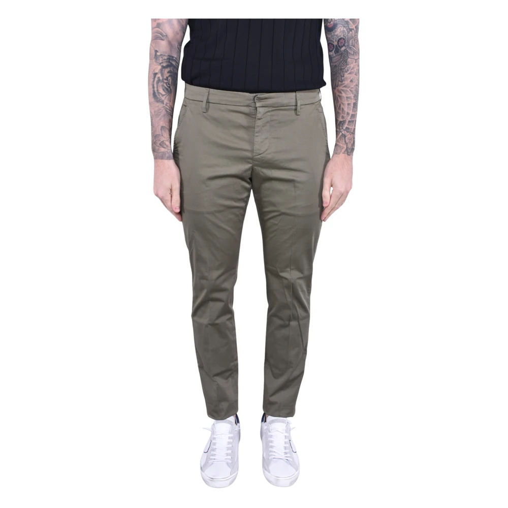 Dondup Herren Grün - Sch Chino Hose Aus Stretch-Baumwolle - Trousers - W32