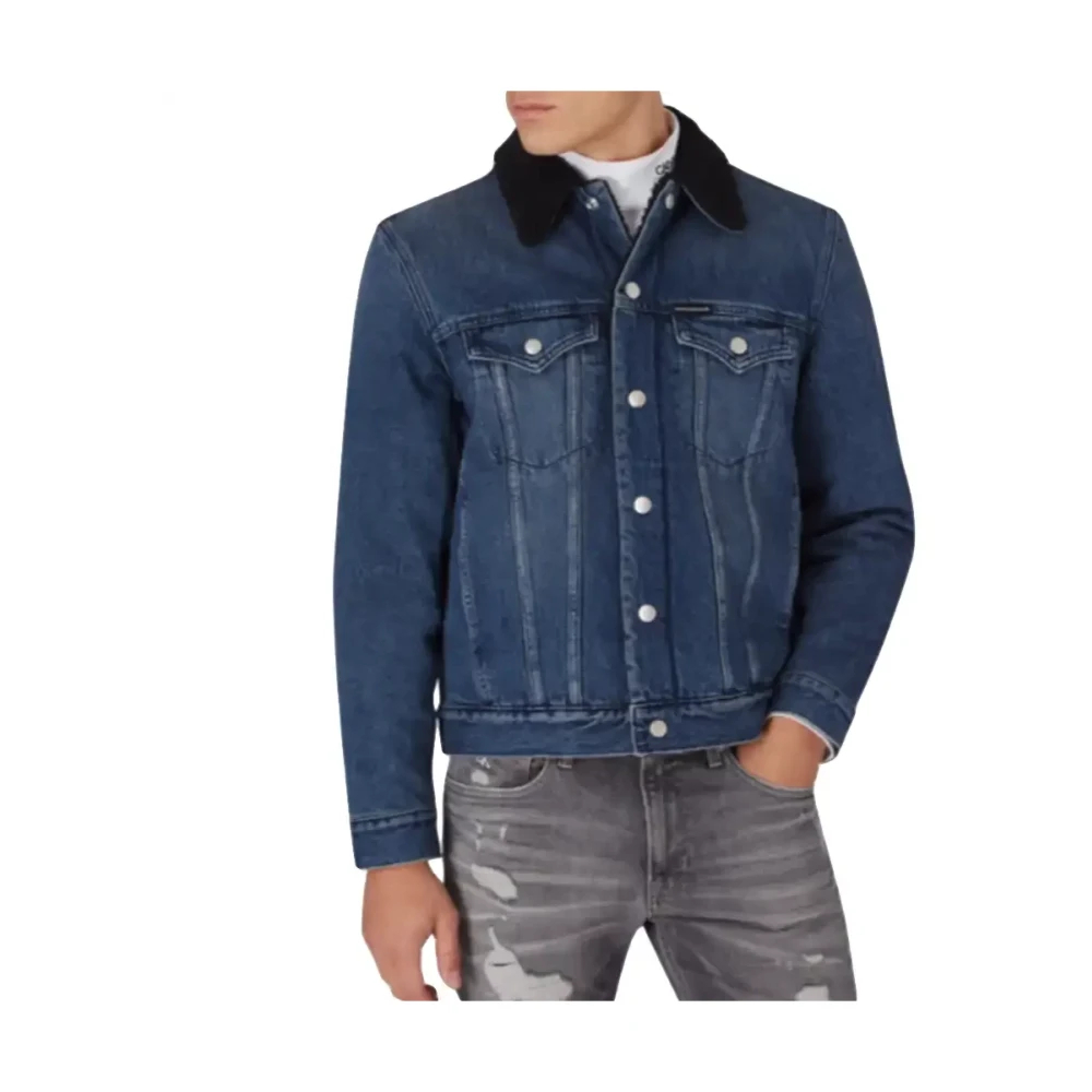 Joom Calvin Klein Herren Blau Calvin-Klein Foundation Sherpa Windjacke Polyester Cm - Bild 5