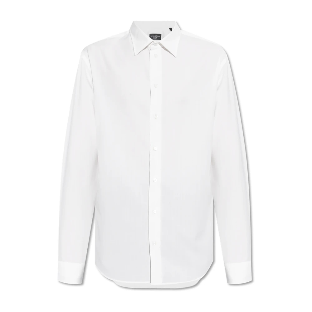 Emporio Armani Herren Weiß - Wollhemd - Shirts - L