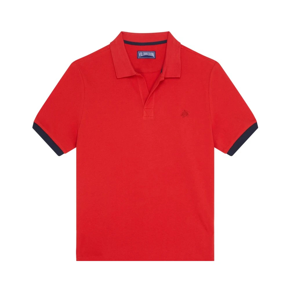Vilebrequin - Solid Polohemd Aus Baumwolle Für Herren - Polohemd - Palatin - Rot - Größe L - Bild 3