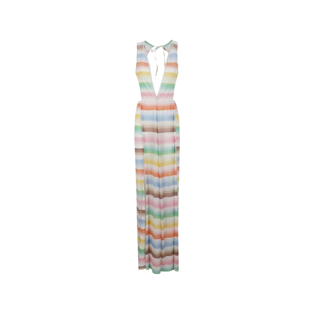 Missoni Damen Multicolor - Langer Jumpsuit Aus Viskose- Und Mesh-Mischung - Jumpsuits & Playsuits - Mehrfarbig - S