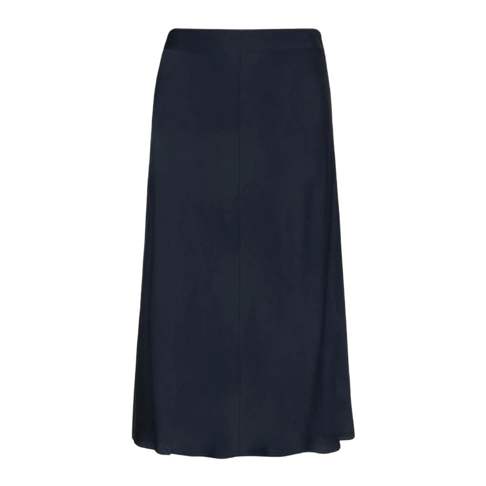 Tommy Hilfiger Damen Blau - Solider Midi-Rock Im Crêpe-Stil - Skirts - S