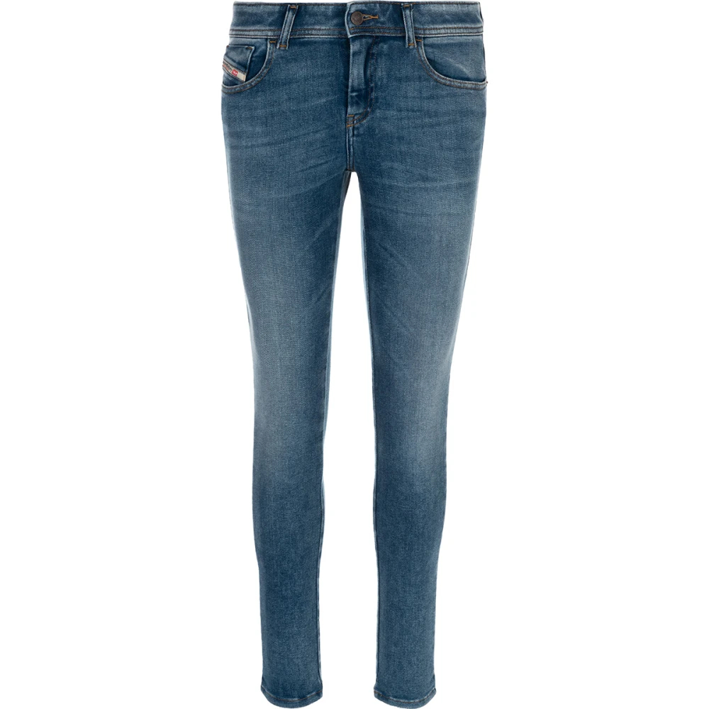 Diesel Damen Blau - Slim Fit Reißverschluss Stretch Jeans - Jeans - W28