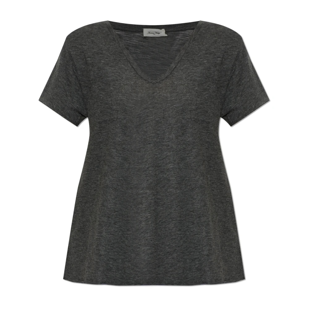 American Vintage Damen Grau - Jacksonville V-Neck T-Shirt - Tops - Xs
