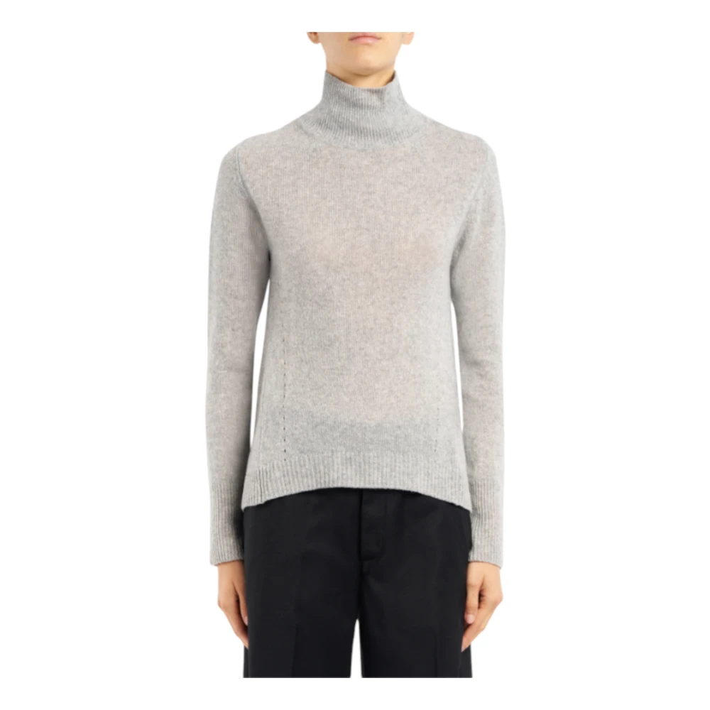 Dondup Damen Grau - Slim-Fit Polo Neck Jumper - Knitwear - M