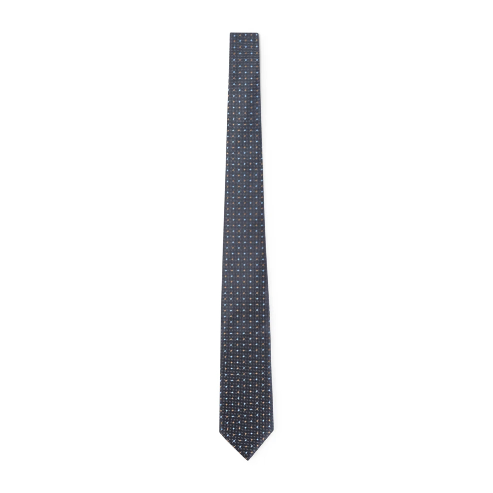 Giorgio Armani Herren Blau - Reine Seidenkrawatte Mit Jacquard-Monogramm - Accessories - One Size