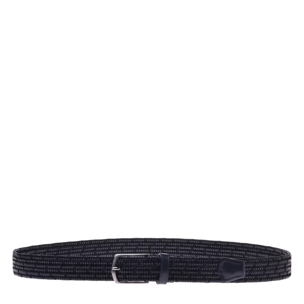 Baldinini Herren Blau - Belt In Woven Leather - Accessories - 90 Cm