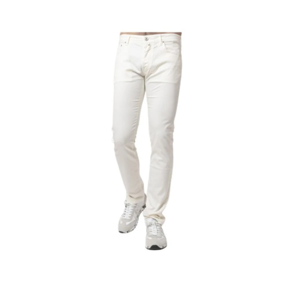 Jacob Cohën Herren Weiß - Cotton Canvas Off- Jeans - Jeans - W35