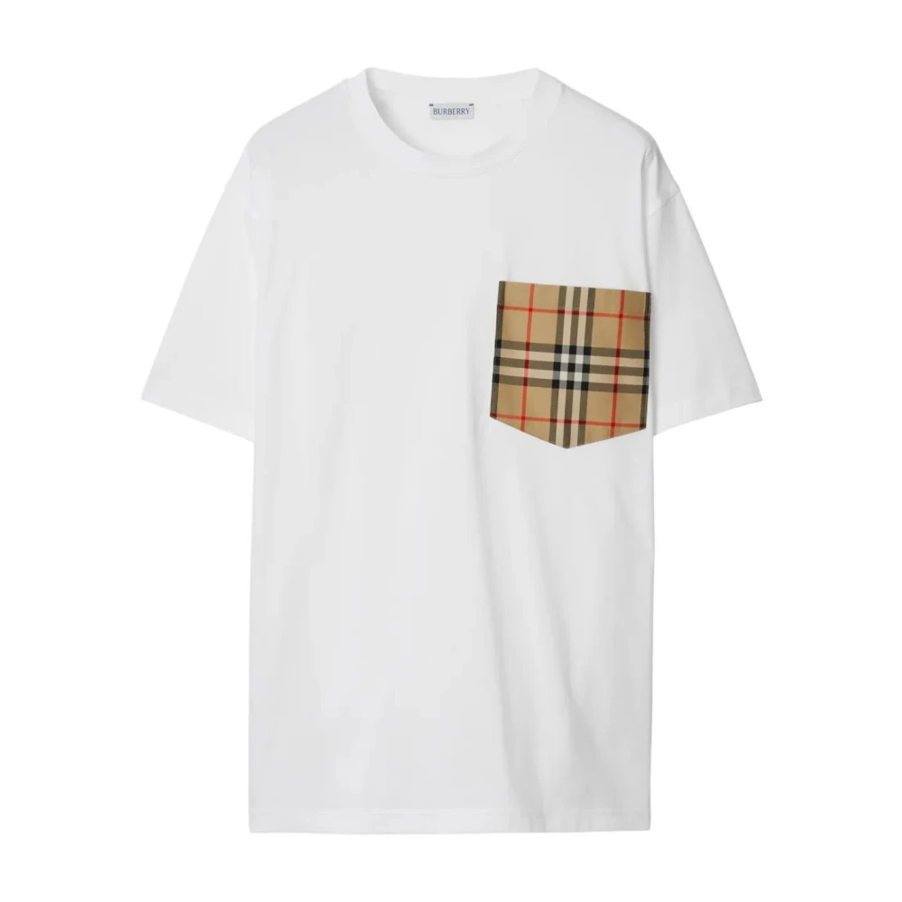 Burberry, Damen, Hemden, Cotton crew neck T-shirt, Weiss, (S) - Bild 7