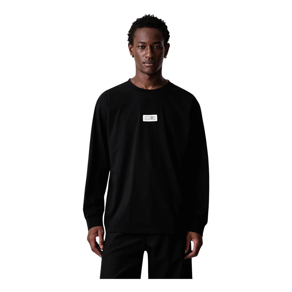 MM6 | Black cotton Numeric long-sleeved T-shirt | Man | L - Bild 8
