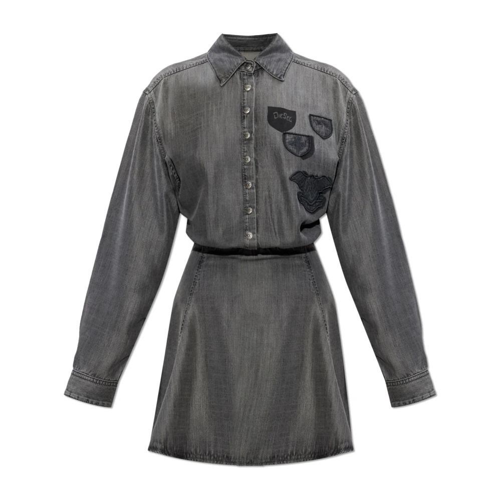 Diesel Damen Grau - De-Drevia-S Denim Kleid - Dresses - L