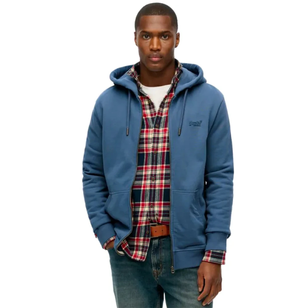 Superdry Herren Blau Essential Sweatshirt Mittel - Bild 6