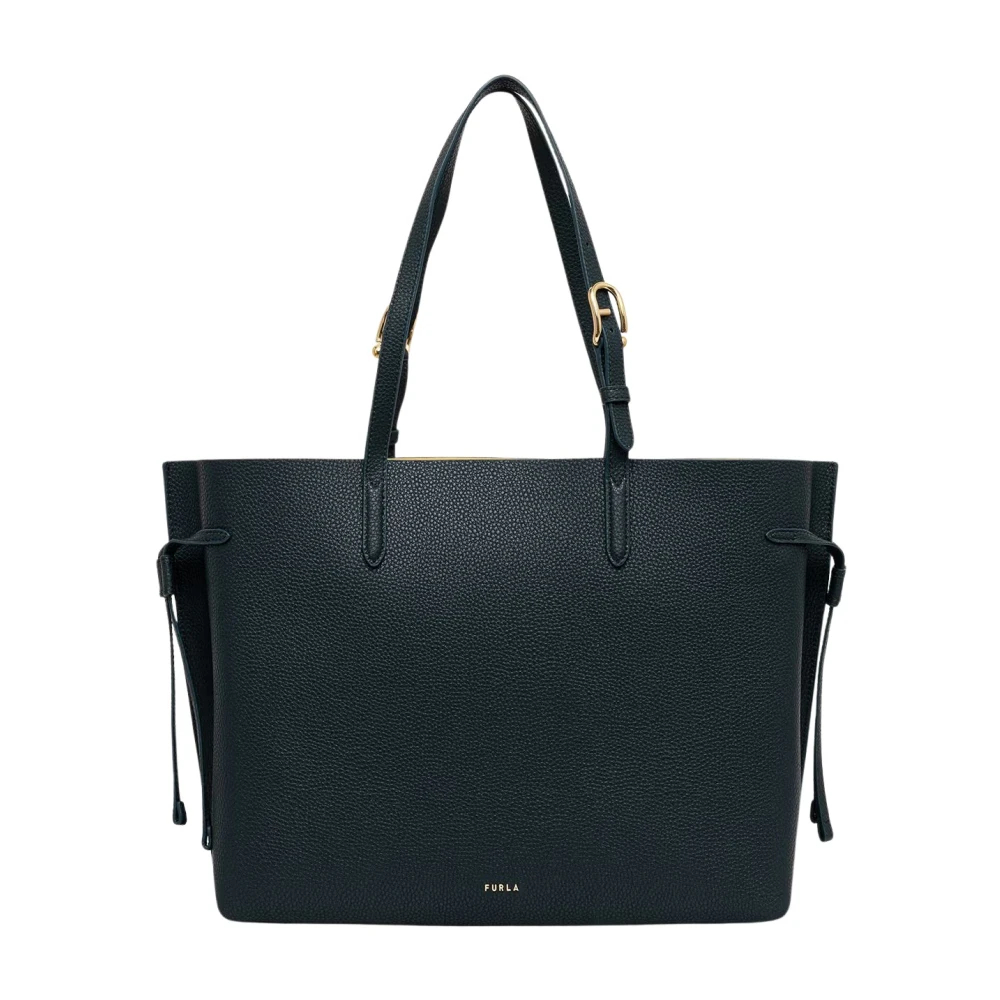 Damen Grün Furla Ava Tote-Bag L Dark Forest Doppeltes Pebble Kalbsleder - Bild 3