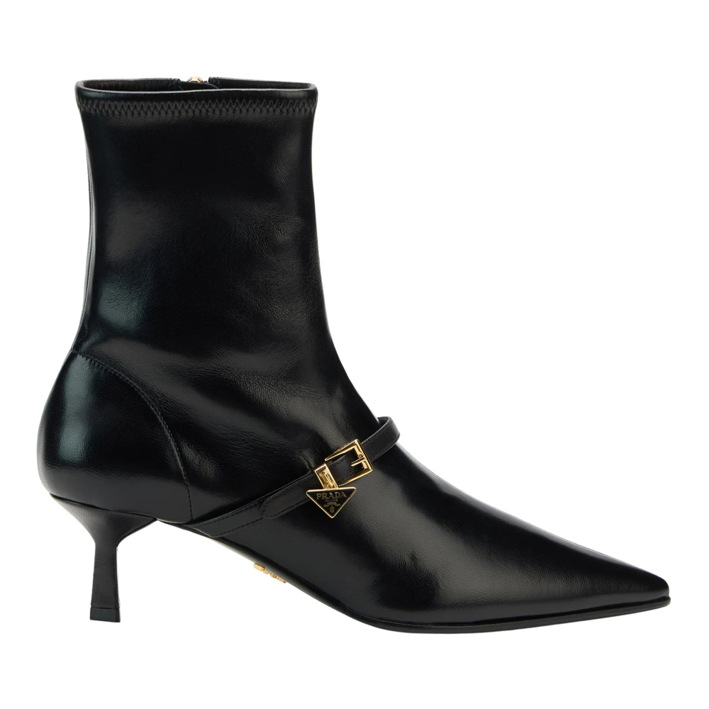 Prada Damen Schwarz Stiefeletten Aus Stretch-Nappaleder, Gr. 38Eu - Bild 4