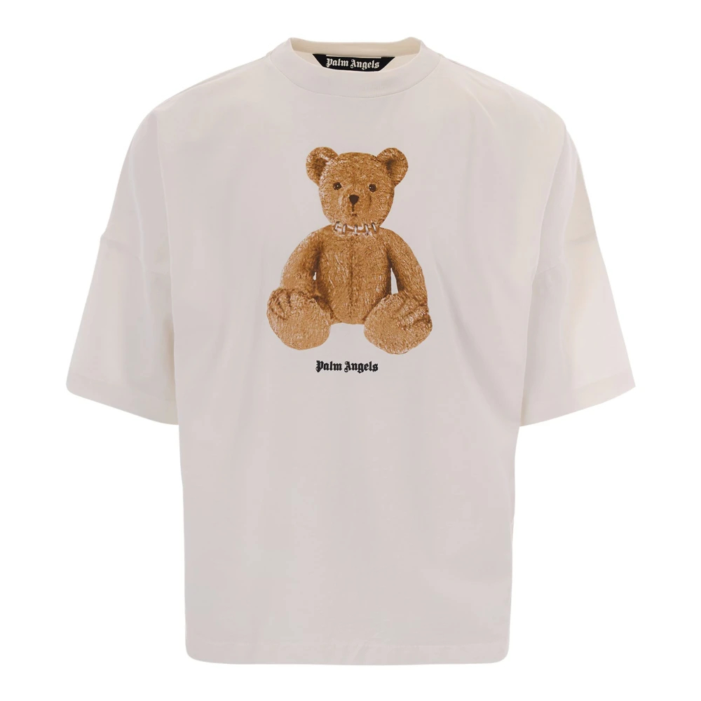 Palm Angels Herren Weiß - Bear Over Tee - Tops - L