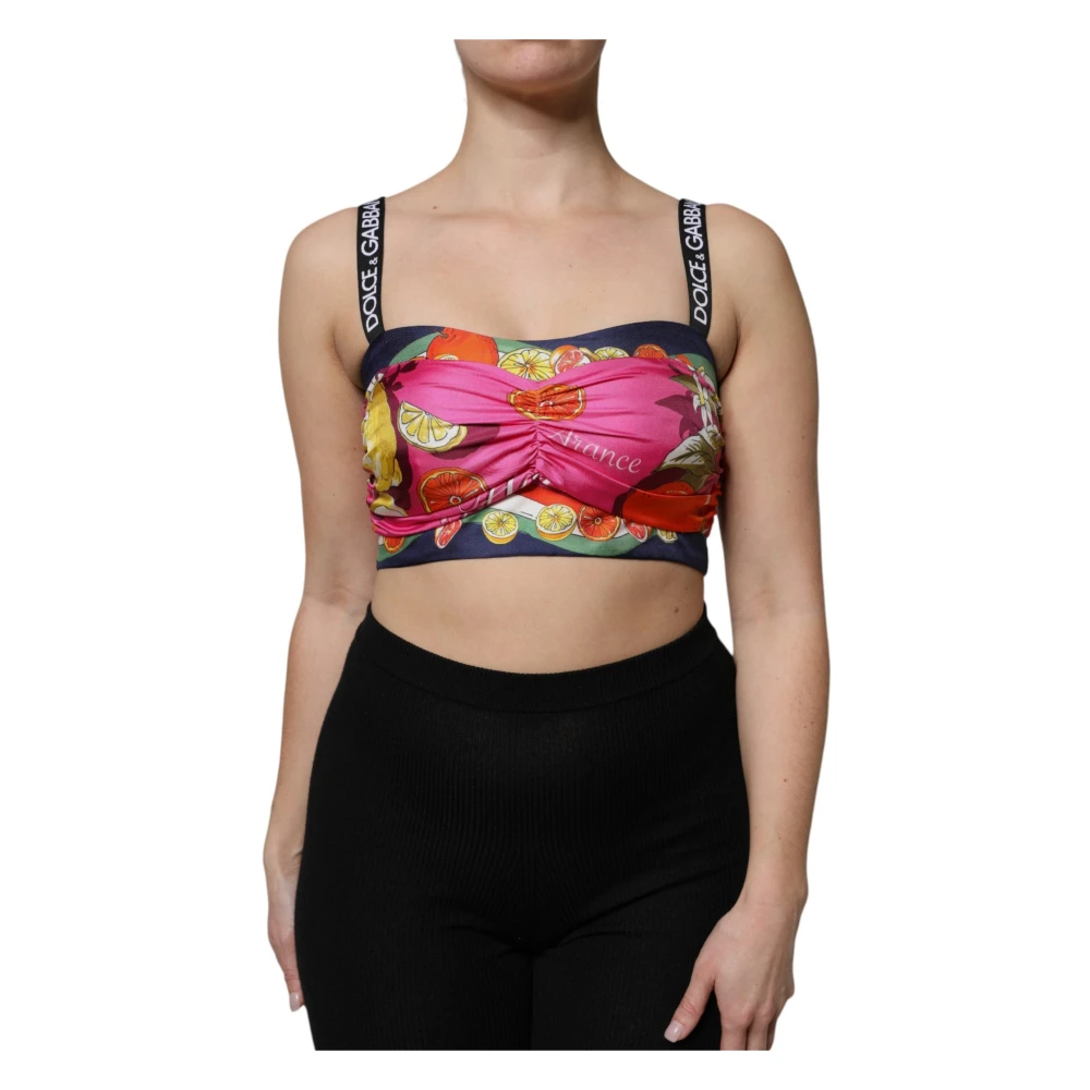Dolce & Gabbana Damen Multicolor - Cropped Tank Top - Tops - Mehrfarbig - 2XS