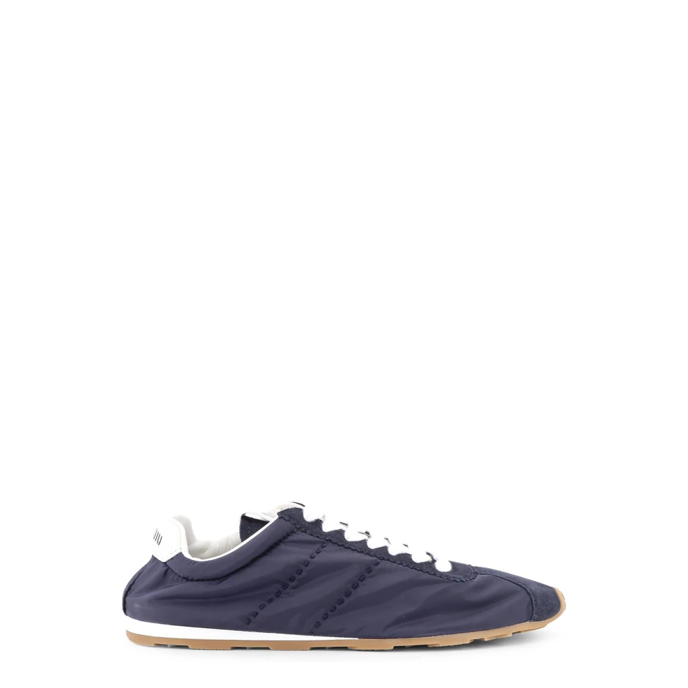 Miu Miu Plume Nylon And Leather Sneakers - Bild 4