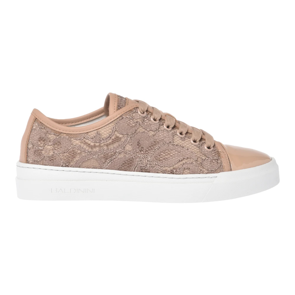 Baldinini Damen Beige - Patent Und Schnür-Sneaker - Shoes - 38 Eu