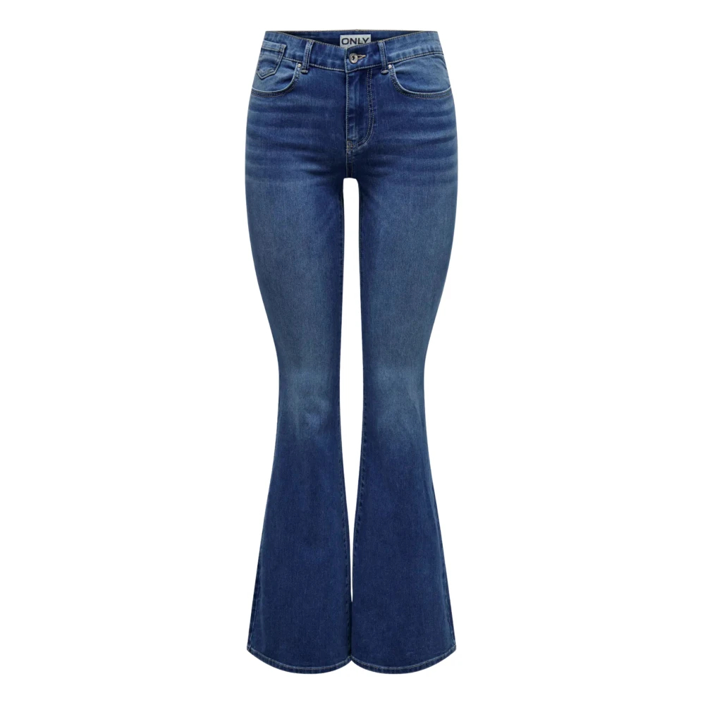 Only Damen Blau Bootcut-Jeans "Onlreese Reg Retro Flared Dnm Box", Gr. 29, Länge 32, Medium Denim, Denim/Jeans, Obermaterial: 69% Baumwolle, 29% P... - Bild 4