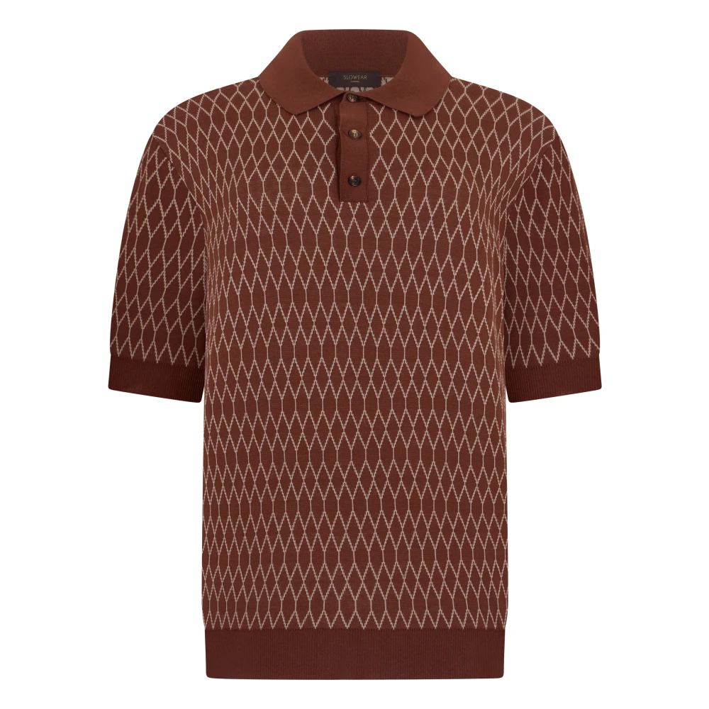Slowear Herren Braun - Cotton Knit Polo - Tops - Xl